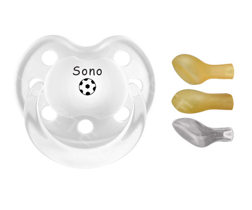 Image of Succhietto Personalizzato Tutete Classic Bianco Sono+Pallone 4130